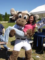 my sister Juliana getting swept off her feet by Moose