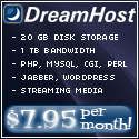 Dreamhost is offering 4x its normal webspace and 8x the bandwidth