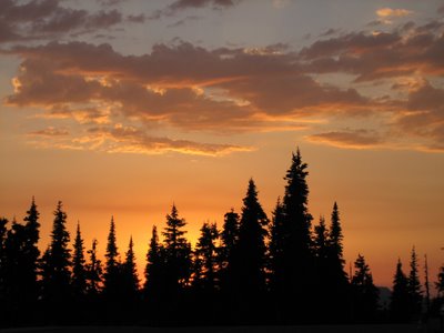Sunset at Hurricane Ridge in Olympic National Park