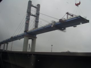 Brückenbaustelle in Stralsund