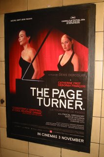 Poster inn London Underground for the film The Page Turner