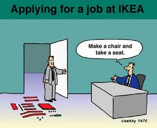 Cartoon about an IKEA job interview - unknown source