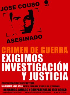 cartel por una investigación sobre la muerte de José Couso