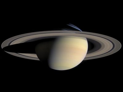 Saturn, as seen by the Cassini spacecraft in October 2004