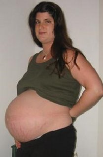 Pregnant belly with stretch marks