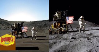 Moon landing actually staged at a Texas Denny's restaurant