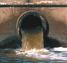 Raw sewage pipe
