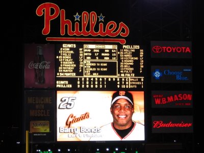 Barry Bonds on Phanavision for final time in 2006.