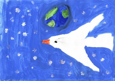 Dibujo de Andrei, de 8 años, del Colegio Sfanta Ana, de Galati (Rumania)