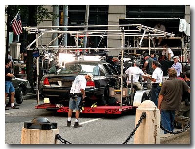 Filming Bruce Willis in Baltimore Sep 28 2006