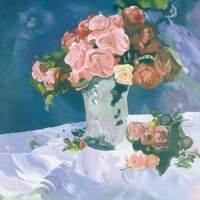Vase of Flowers, Original acrylic on canvas, by Impressionist Artist Kimberley T. Walton