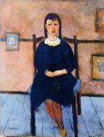 Amedeo Modigliani - Girl with Red Stockings