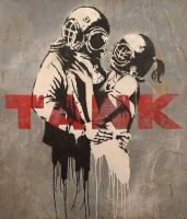 Banksy - Embracing Couple