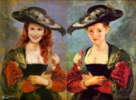 Left: Nicole Kidman (2006), right: Rubens The Straw Hat (1626)