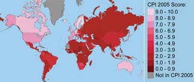 Corruption Perceptions Index worldmap