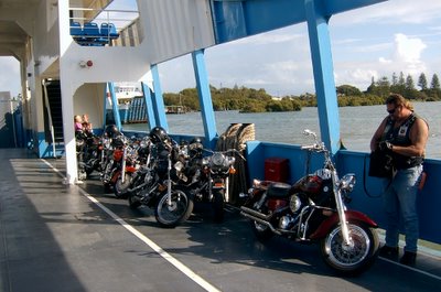 The bikes on the barge