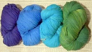 cool colors of whale of a skein yarn