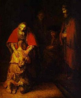 Rembrandt, Return of Prodigal Son, Hermitage Museum, Sankt Petersburg