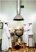 Zoroasrian priests during the fire ceremony