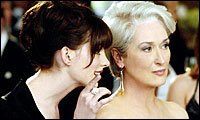 Anne Hathaway and Meryl Streep in The Devil wears Prada