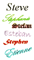 Not only Steves, but also Stephens, Stevens, Stephanies, Stefans, Etiennes and Estebans!