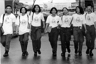 It’s easier to shoot odd-numbered groups; 1996; photo by Atty. Galacio