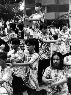 Rizal High School choral recitation competition 1996; photo by Atty. Galacio