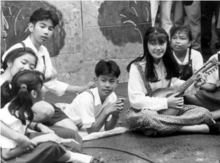 Rizal High School Musical Theater 1993; imaginary lines of direction; photo by Atty. Galacio