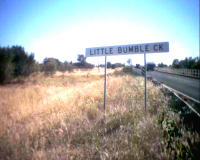 Newell Highway creek sign - Little Bumble Creek