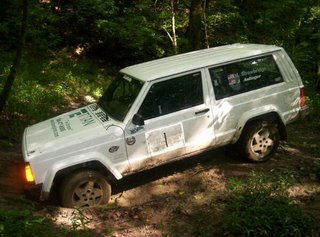 jeep cherokee stuck in the mud