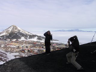 Jody and John being goofy above McMurdo