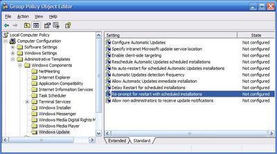 Group Policy Auto Update settings
