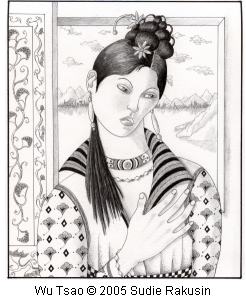 Drawing of Wu Tsao © Sudie Rakusin