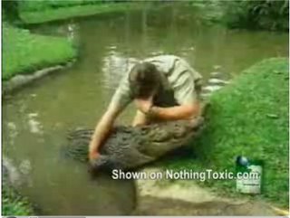 Steve Irwin Crying of the death of he's beloved crocodile