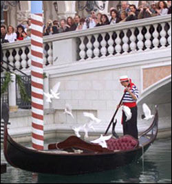 Gondola ride at the Venetian