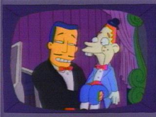 Gabbo contro Krusty il clown, nel cartone di Homer Simpson