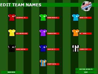 Editing Team Names - Click to Enlarge