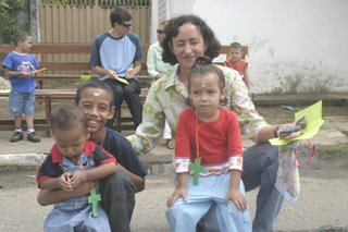 Luz Maria and Yepci's children, Oriana and Elias, at the Corpus Christi Bible school.