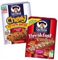 Free Quaker Chewy Granola Bars and Breakfast Graham Bars
