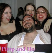 Amy with the kiss on the boob, Matt is the pimp, I'm hardly visible, and Dustie is feeling Matt up