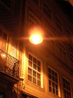 Public lamp at night