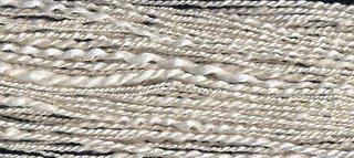 Yarn from silk caps.