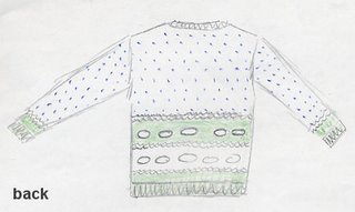 Leigh's sketch for her rare breed sweater.