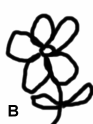 a black and white drawing of a simple flower