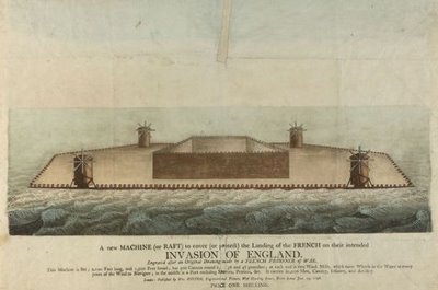 sketch alleged invasion raft 18th century