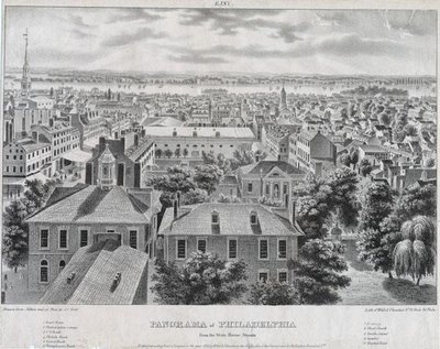 Panorama of Philadelphia from the State House Steeple 1838