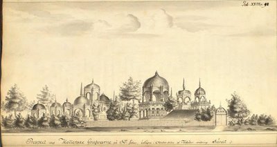 Surat - drawing of mosque - Swedish East India Company