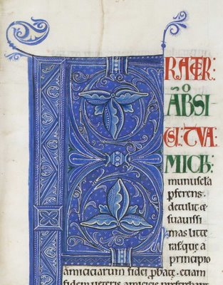 monochromatic illuminated letter