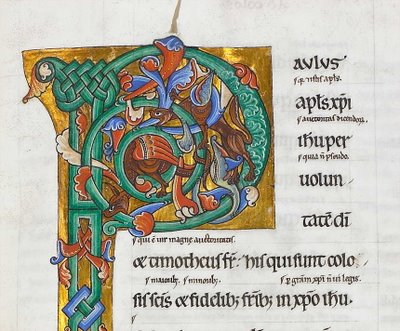 illuminated letter P