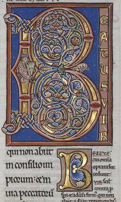 illuminated letter B